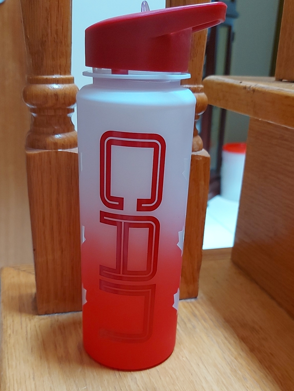 NWOT Fifa Collectible Canada Red Ombre Sports Water Bottle with Flip Spout